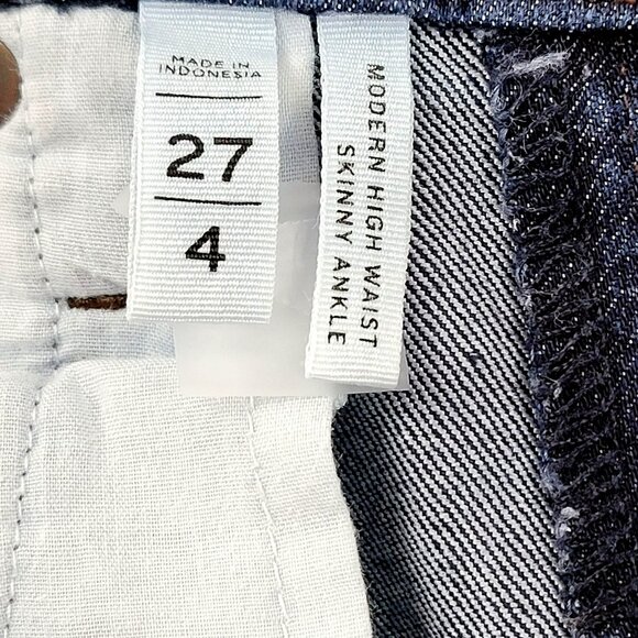 Ann Taylor Loft Womens Jeans High Waist Skinny Ankle size 4 27" JH158589 - Picture 5 of 6